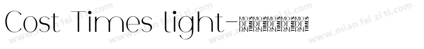 Cost Times light字体转换